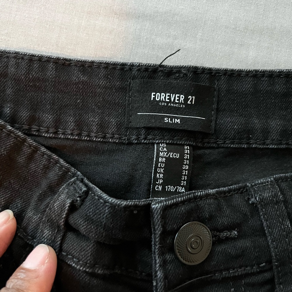 Size 31, slim, ripped jeans